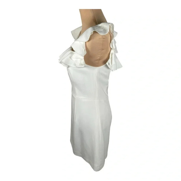 French Connection Whisper‎ Ruffle Square Neck Dress New Size 6 - Picture 6 of 14